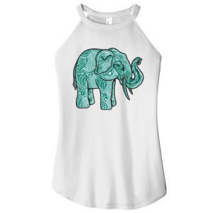 Elephant Mandala Cute Gift Women's Perfect Tri Rocker Tank