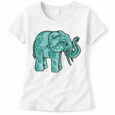 Elephant Mandala Cute Gift Womens T-Shirt
