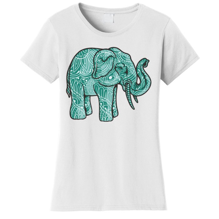 Elephant Mandala Cute Gift Women's T-Shirt