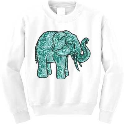 Elephant Mandala Cute Gift Kids Sweatshirt
