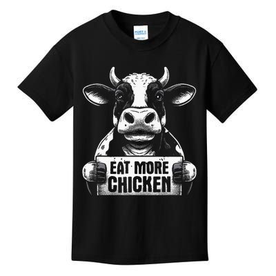 Eat More Chicken Funny Cow Beef Meat Bbq Lover Kids T-Shirt