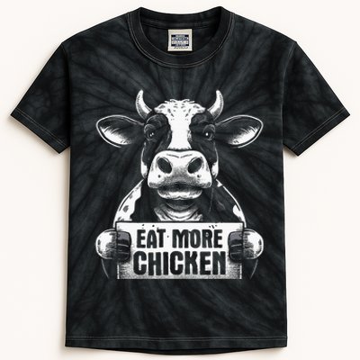 Eat More Chicken Funny Cow Beef Meat Bbq Lover Kids Tie-Dye T-Shirt