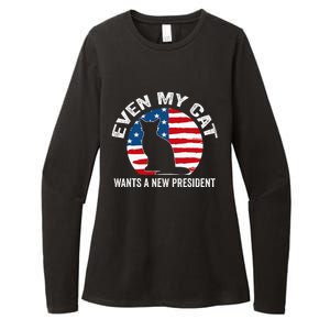 Even My Cat Wants A New President Womens CVC Long Sleeve Shirt