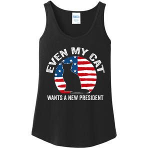 Even My Cat Wants A New President Ladies Essential Tank