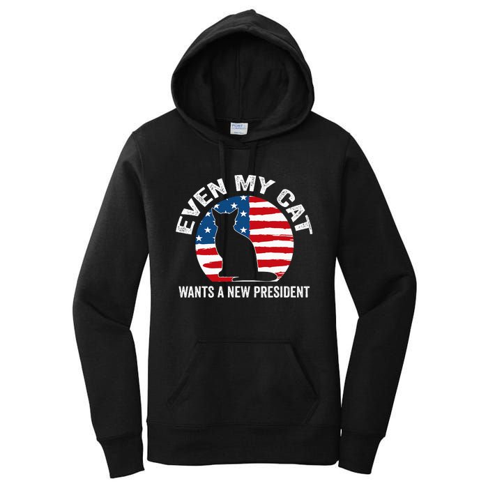 Even My Cat Wants A New President Women's Pullover Hoodie