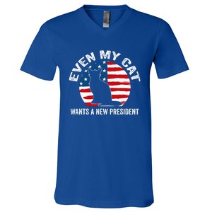 Even My Cat Wants A New President V-Neck T-Shirt