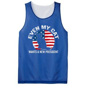 Even My Cat Wants A New President Mesh Reversible Basketball Jersey Tank