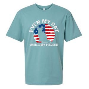 Even My Cat Wants A New President Sueded Cloud Jersey T-Shirt