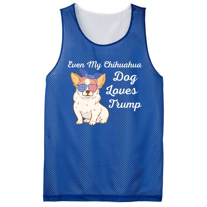 Even My Chihuahua Dog Loves Trump The Felon 2024 Us Election Gift Mesh Reversible Basketball Jersey Tank