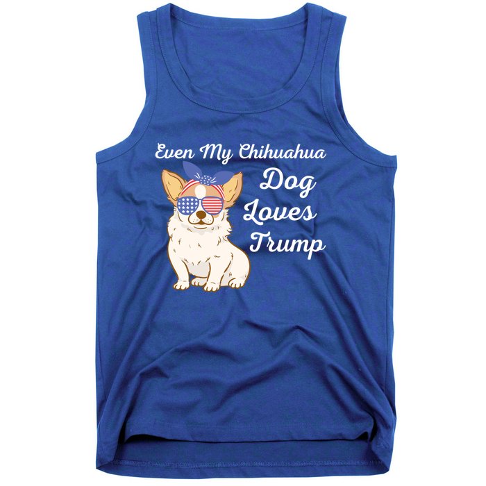 Even My Chihuahua Dog Loves Trump The Felon 2024 Us Election Gift Tank Top