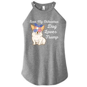 Even My Chihuahua Dog Loves Trump The Felon 2024 Us Election Gift Women's Perfect Tri Rocker Tank