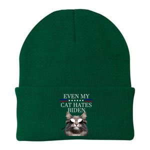 Even My Cat Hates Biden Knit Cap Winter Beanie