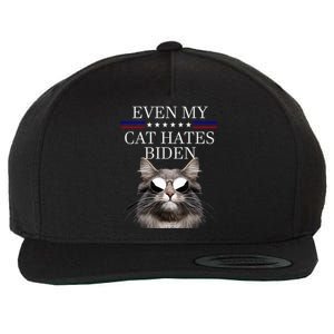 Even My Cat Hates Biden Wool Snapback Cap