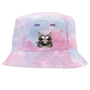 Even My Cat Hates Biden Tie-Dyed Bucket Hat