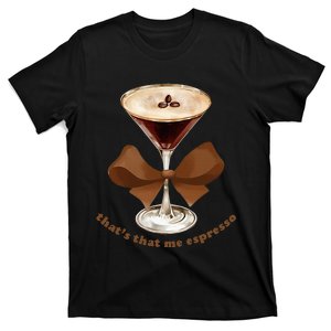 Espresso Martini Coffee Bow Graphic For Girl Women T-Shirt