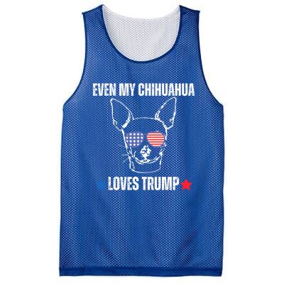 Even My Chihuahua Dog Loves Trump The Felon 2024 Us Election Funny Gift Mesh Reversible Basketball Jersey Tank