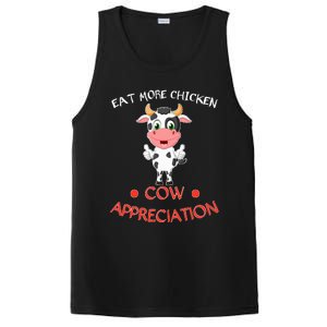 Eat More Chicken Funny Cow Appreciation Day Gift Cow Lovers PosiCharge Competitor Tank