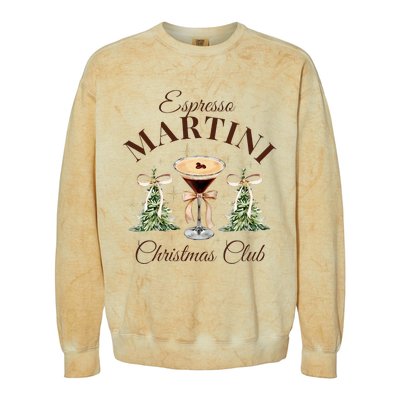 Espresso Martini Christmas Club Coquette Bow Xmas Pajamas Colorblast Crewneck Sweatshirt