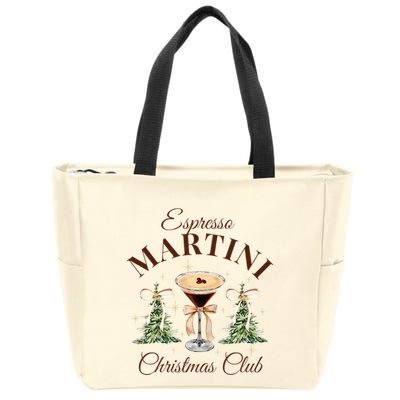 Espresso Martini Christmas Club Coquette Bow Xmas Pajamas Zip Tote Bag