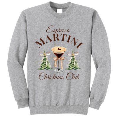 Espresso Martini Christmas Club Coquette Bow Xmas Pajamas Tall Sweatshirt