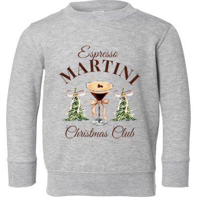 Espresso Martini Christmas Club Coquette Bow Xmas Pajamas Toddler Sweatshirt