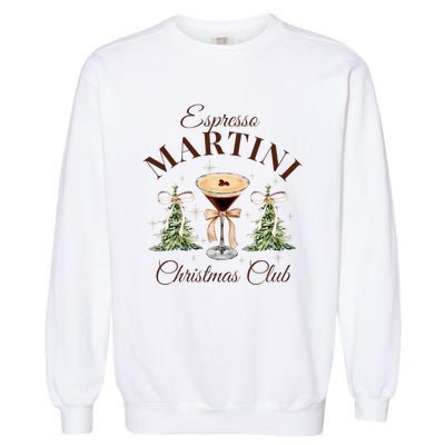 Espresso Martini Christmas Club Coquette Bow Xmas Pajamas Garment-Dyed Sweatshirt