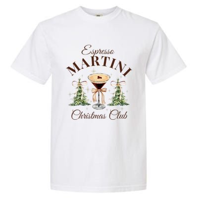 Espresso Martini Christmas Club Coquette Bow Xmas Pajamas Garment-Dyed Heavyweight T-Shirt