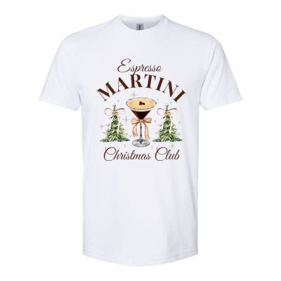 Espresso Martini Christmas Club Coquette Bow Xmas Pajamas Softstyle CVC T-Shirt