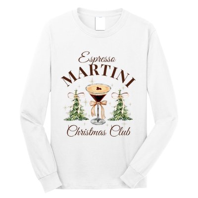 Espresso Martini Christmas Club Coquette Bow Xmas Pajamas Long Sleeve Shirt