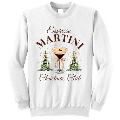 Espresso Martini Christmas Club Coquette Bow Xmas Pajamas Sweatshirt