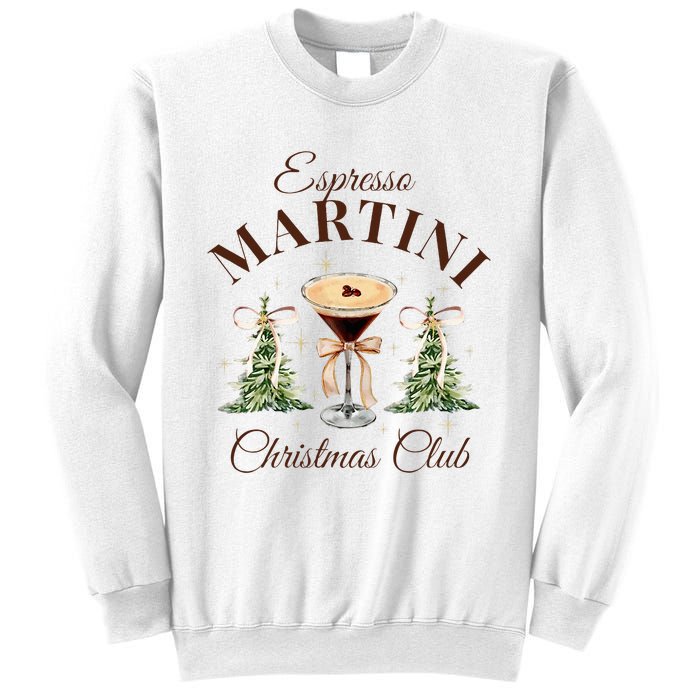 Espresso Martini Christmas Club Coquette Bow Xmas Pajamas Sweatshirt