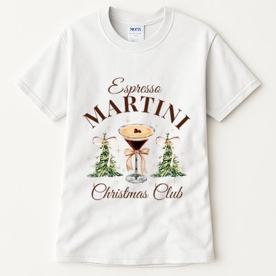 Espresso Martini Christmas Club Coquette Bow Xmas Pajamas Tall T-Shirt