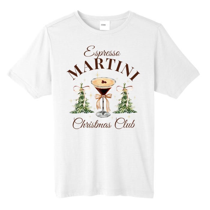 Espresso Martini Christmas Club Coquette Bow Xmas Pajamas Tall Fusion ChromaSoft Performance T-Shirt