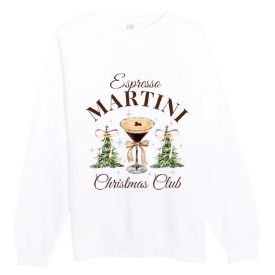 Espresso Martini Christmas Club Coquette Bow Xmas Pajamas Premium Crewneck Sweatshirt