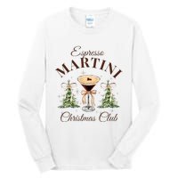 Espresso Martini Christmas Club Coquette Bow Xmas Pajamas Tall Long Sleeve T-Shirt