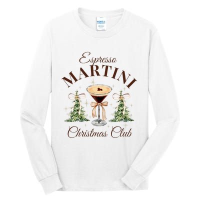 Espresso Martini Christmas Club Coquette Bow Xmas Pajamas Tall Long Sleeve T-Shirt