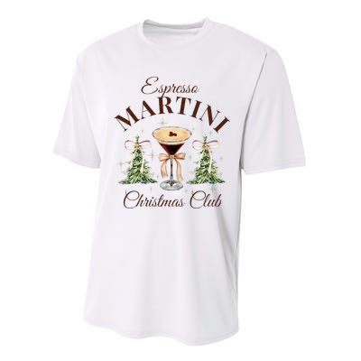 Espresso Martini Christmas Club Coquette Bow Xmas Pajamas Performance Sprint T-Shirt