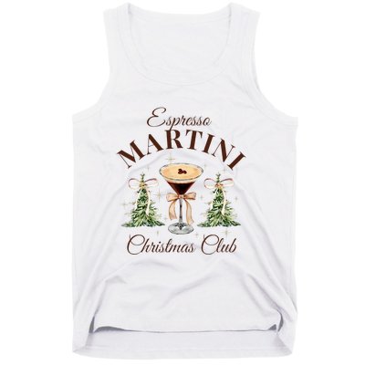 Espresso Martini Christmas Club Coquette Bow Xmas Pajamas Tank Top