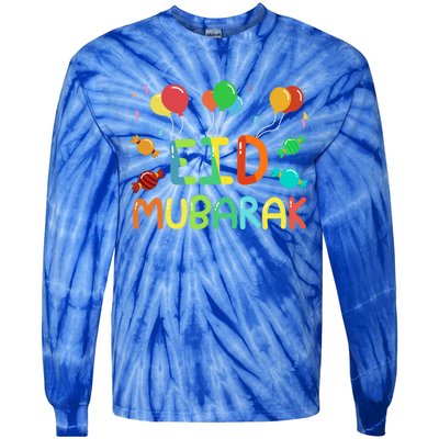 Eid Muslim Clothing Eid Mubarak Gift Tie-Dye Long Sleeve Shirt