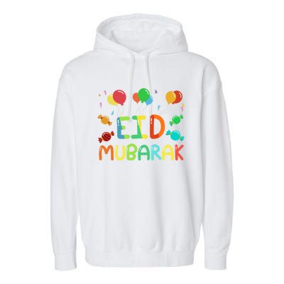 Eid Muslim Clothing Eid Mubarak Gift Garment-Dyed Fleece Hoodie