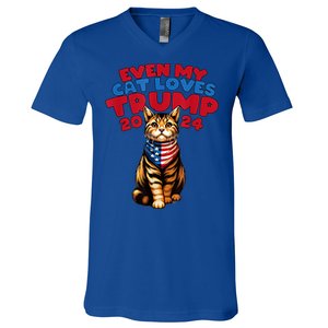 Even My Cat Loves Trump 2024 V-Neck T-Shirt