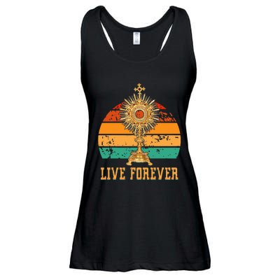 Eucharist Monstrance Catholic Church Lives That Forever Ladies Essential Flowy Tank