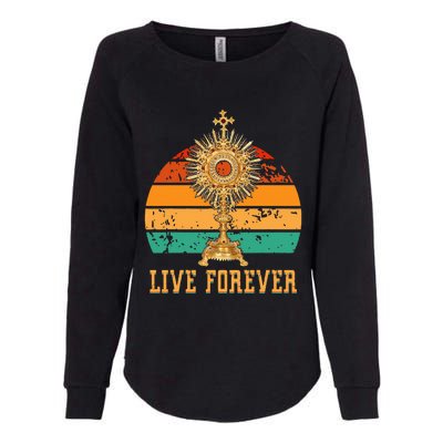 Eucharist Monstrance Catholic Church Lives That Forever Womens California Wash Sweatshirt