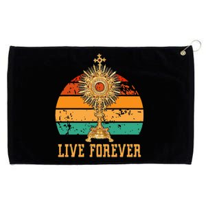 Eucharist Monstrance Catholic Church Lives That Forever Grommeted Golf Towel