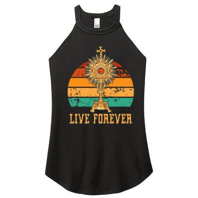 Eucharist Monstrance Catholic Church Lives That Forever Women's Perfect Tri Rocker Tank