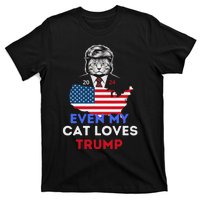 Even My Cat Loves Trump 2024 Cat Lovers Support Trump T-Shirt