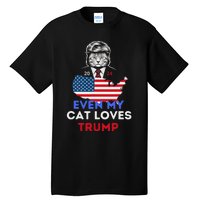 Even My Cat Loves Trump 2024 Cat Lovers Support Trump Tall T-Shirt