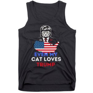 Even My Cat Loves Trump 2024 Cat Lovers Support Trump Tank Top