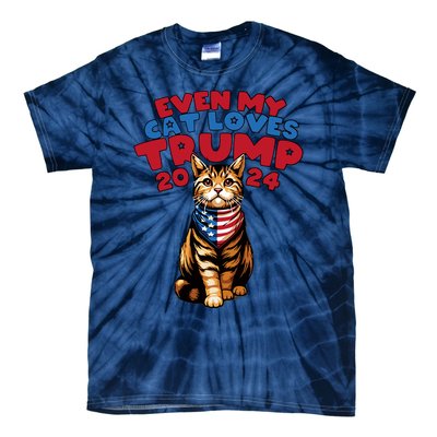 Even My Cat Loves Trump 2024 Tie-Dye T-Shirt