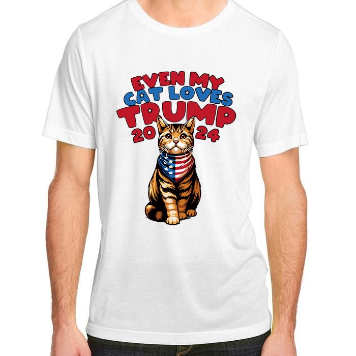 Even My Cat Loves Trump 2024 Adult ChromaSoft Performance T-Shirt